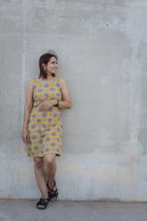 Yellow Printed Summer Dress